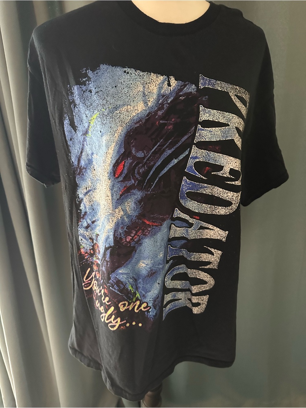 Predator Movie Graphic T Shirt Mens Large Black 2019 Century Fox Sci Fi Horror